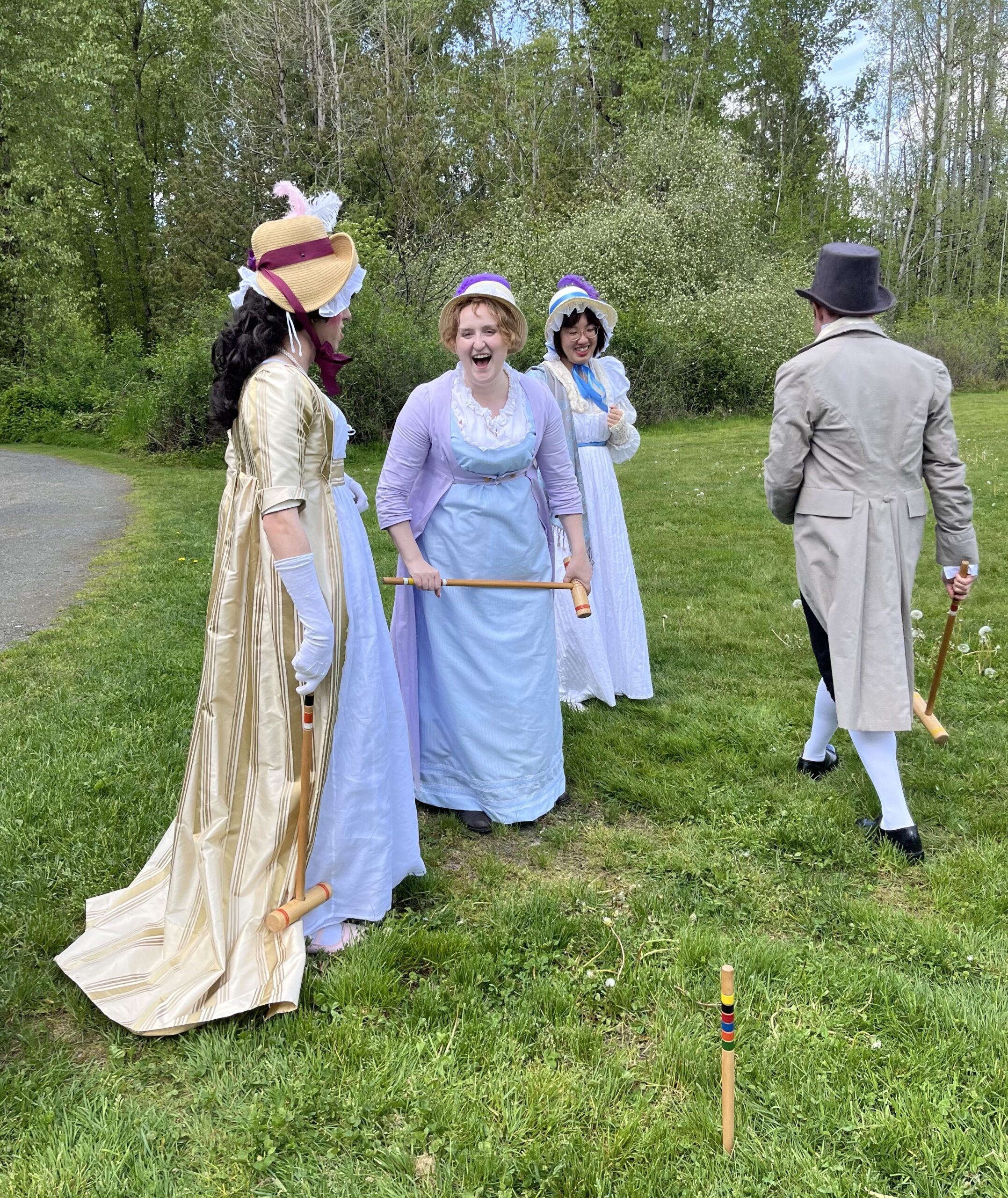 Members of the Hemwick Regency Society get very intense playing croquet