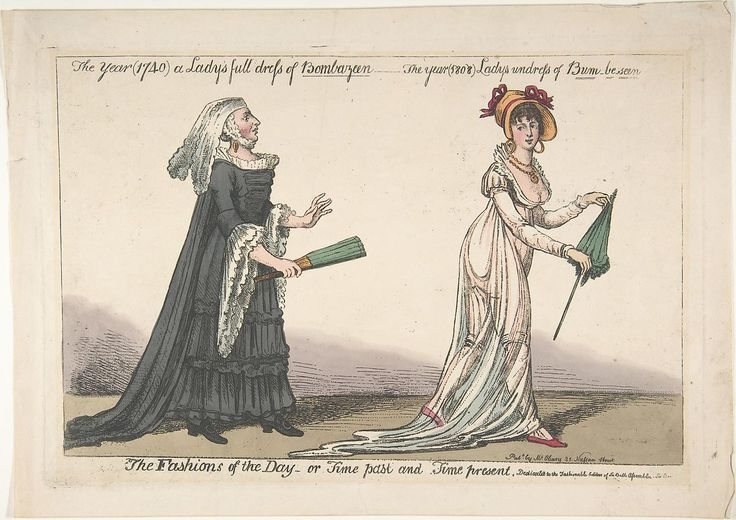 satirical print of a high fashion french merveilleuse