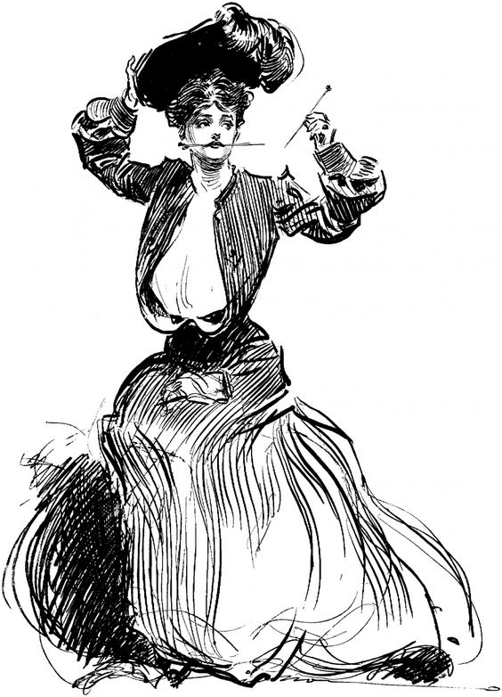 Hat Pin by Charles Dana Gibson