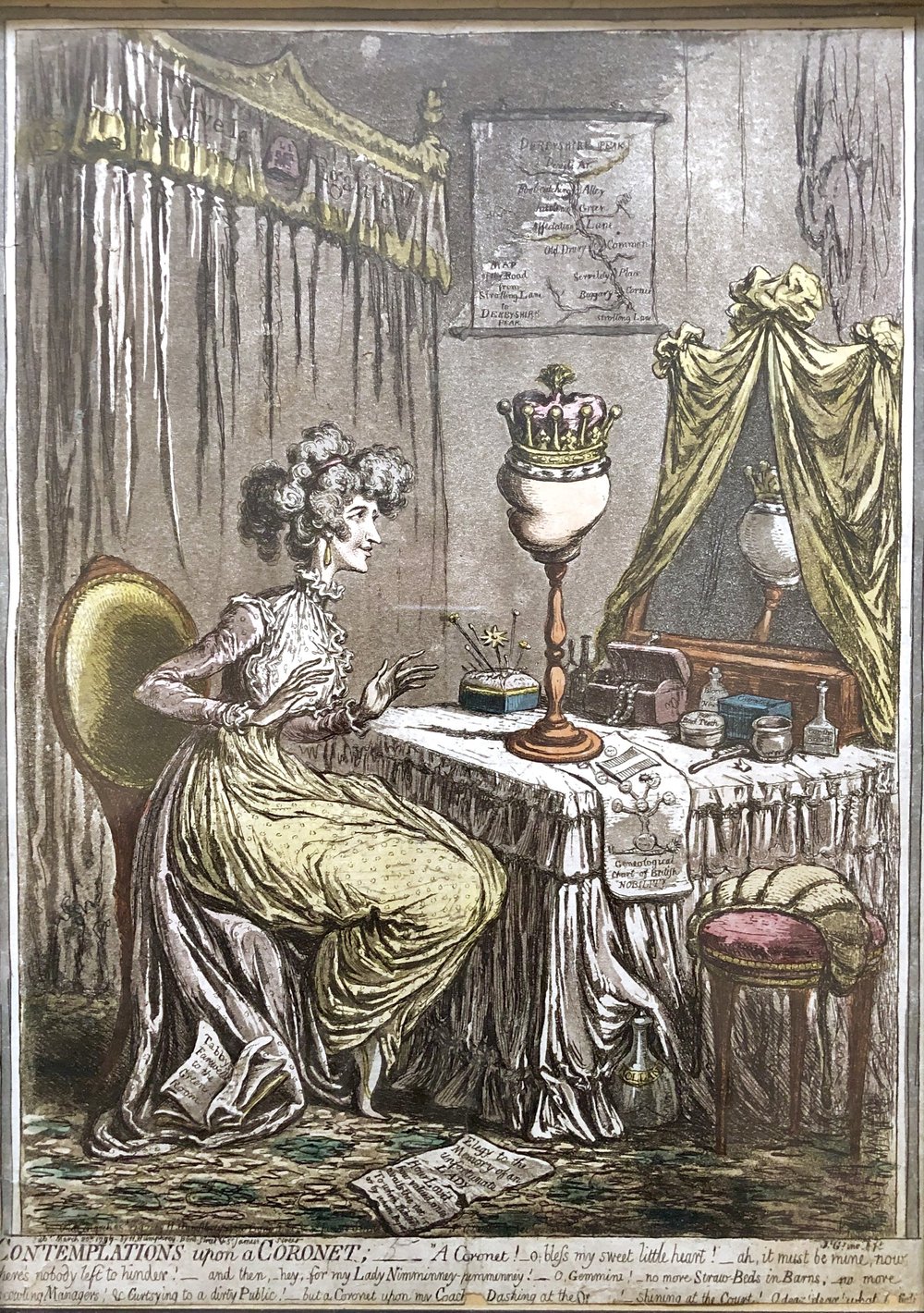 Contemplation of a Coronet by James Gillray