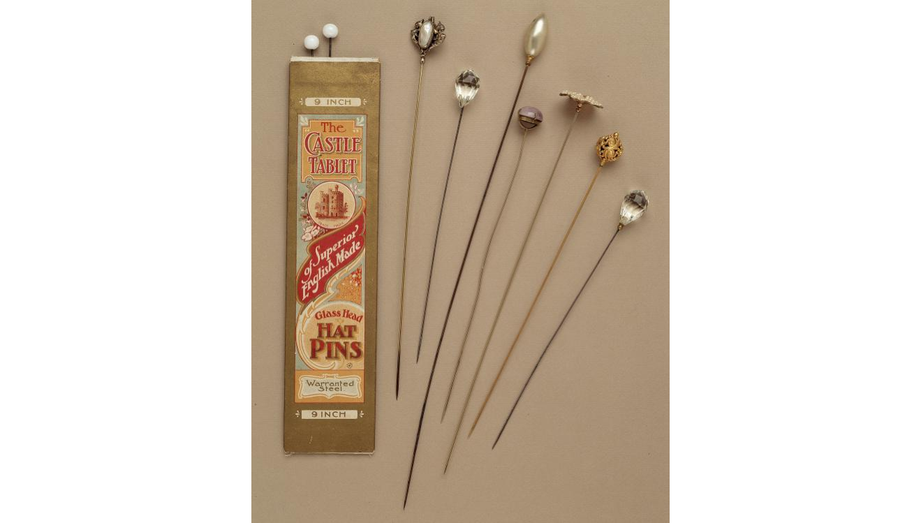 Selection of Edwardian Hatpins via McCord Museum
